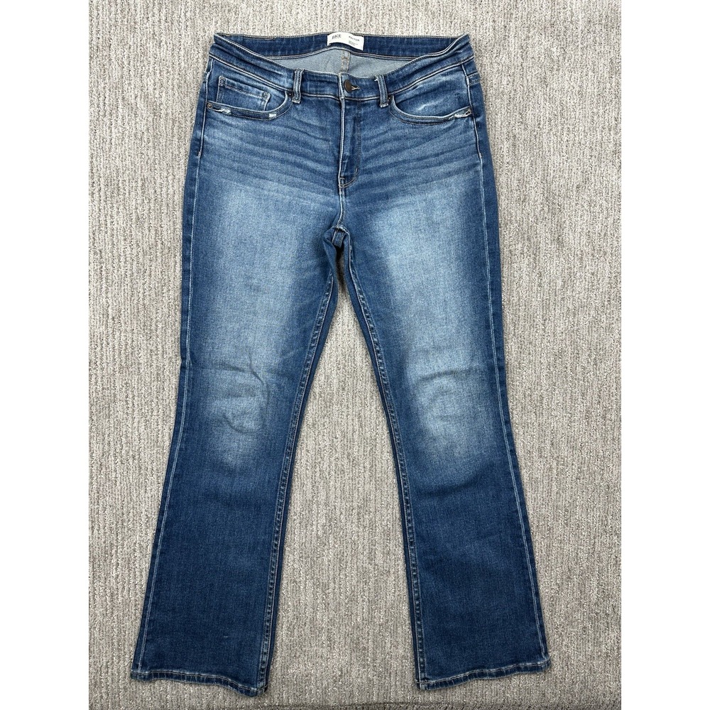 BKE Payton Bootcut Jeans Womens 34x33 Blue Mid Rise Stretch‎ Denim Whiskered
